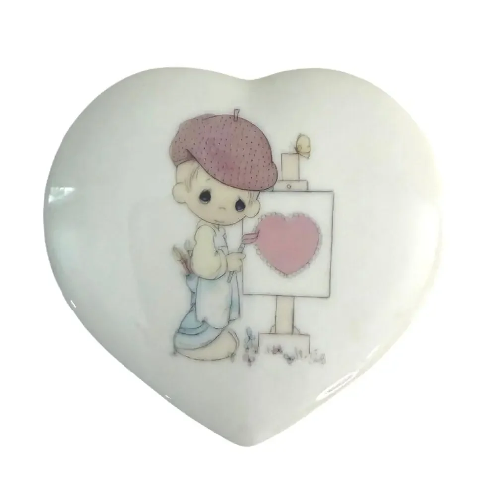 Enesco Precious Moment bundle of 4 (2 trinket boxes, 1 pendant, 1 mini vase